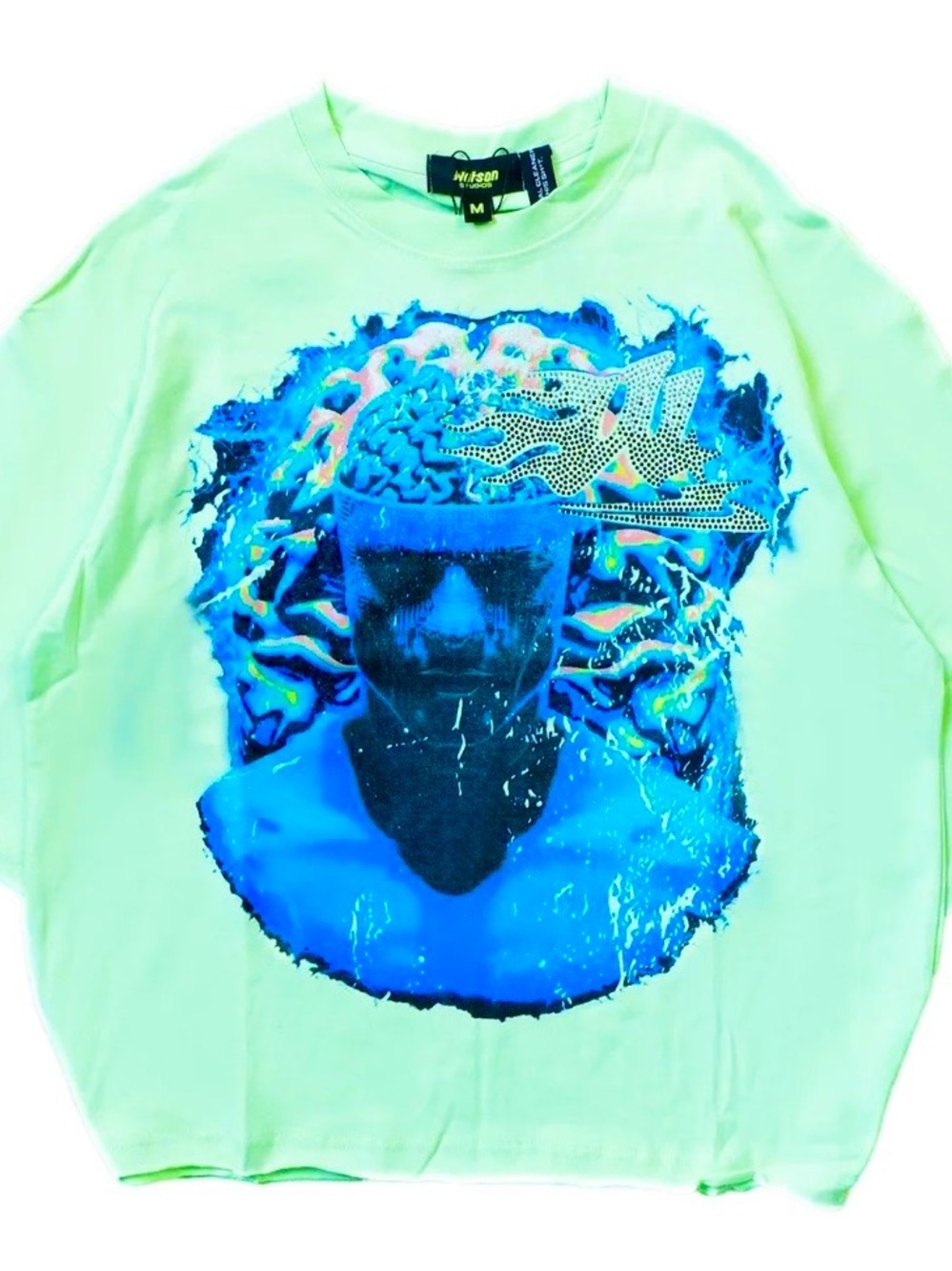 WATSON EXPAND YOUR MIND CROPPED T-SHIRT (GREEN)  XL